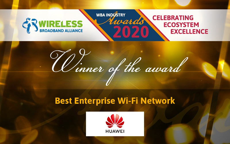 Huawei AirEngine Wi-Fi 6 Wins ''Best Enterprise Wi-Fi Network Award